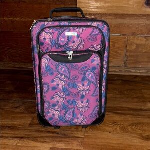 Purple Paisley Rolling Suitcase